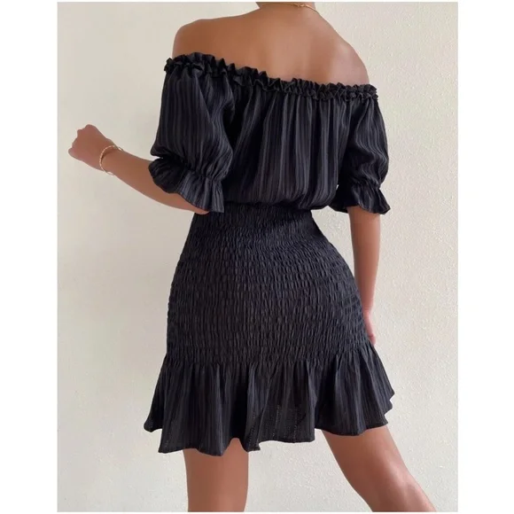 Boho Off shoulder Ruffle Dress - Picture 8 of 10